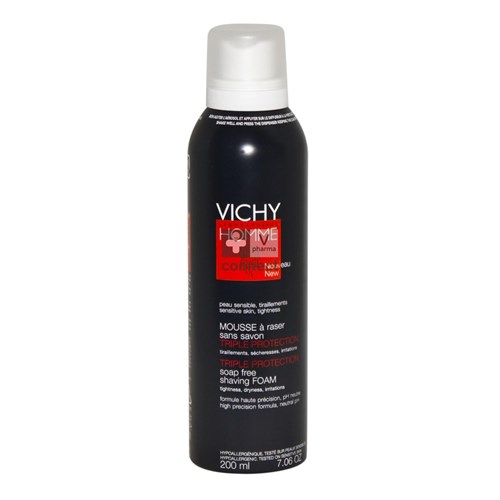 Vichy Homme Mousse A Raser Sans Savon 200 ml