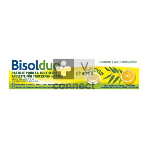 Bisolduo Citron Eucalyptus 18 Comprimés à Sucer