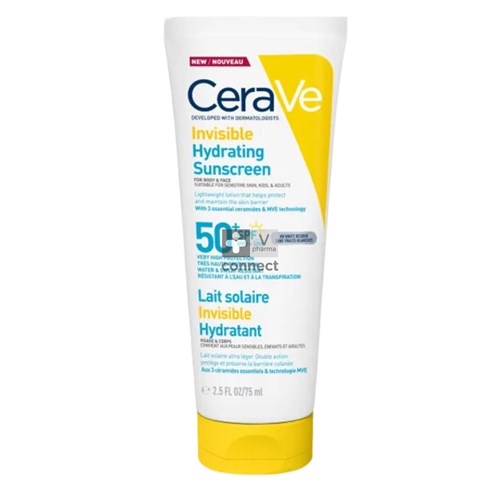Cerave Sun Crème Solaire Hydratante Invisible Spf50 75 ml