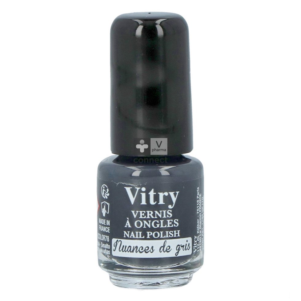 Vitry Vernis à Ongles Nuances de Gris 4 ml