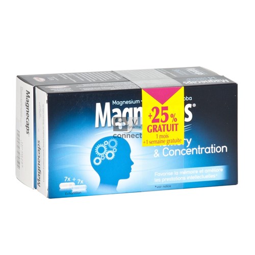 Magnecaps Memory & Concentration 56 Capsules + 14 Gratuites