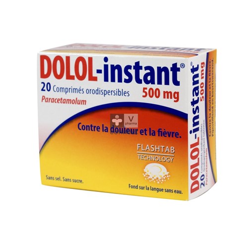 Dolol Instant 500 mg 20 Comprimés Fondants