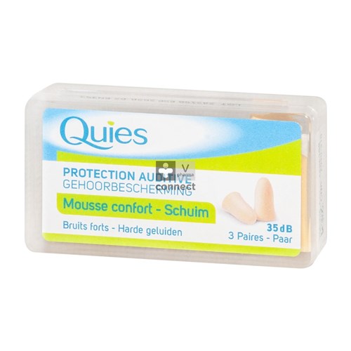 Quies Protection Auditive Mousse 6 Pièces