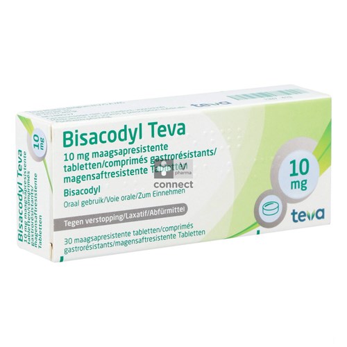 Bisacodyl Teva 10 mg 30 tabletten