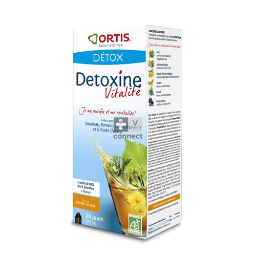 Detoxine Vitalite Perzik Citroen Fucus Bio 250ml