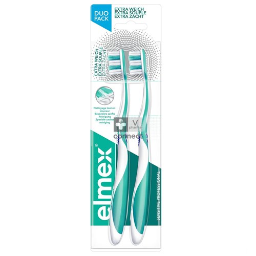 Elmex Brosse à Dents Sensitive Pro Extra Soft Duopack