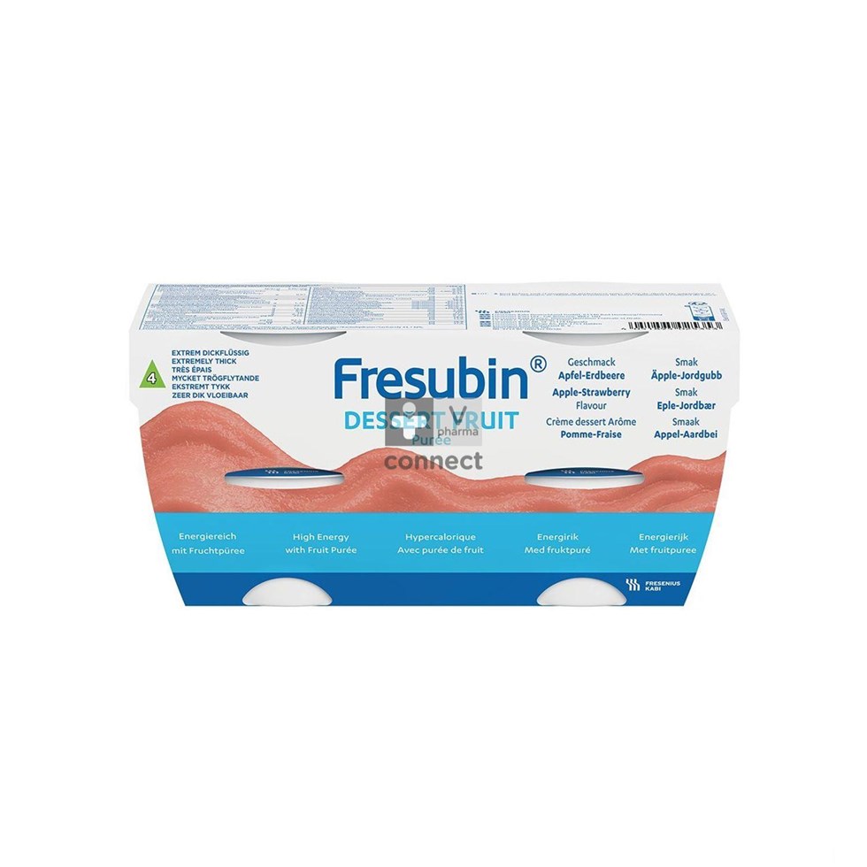 Fresubin Dessert Pomme-Fraise 125 g 4 Pièces