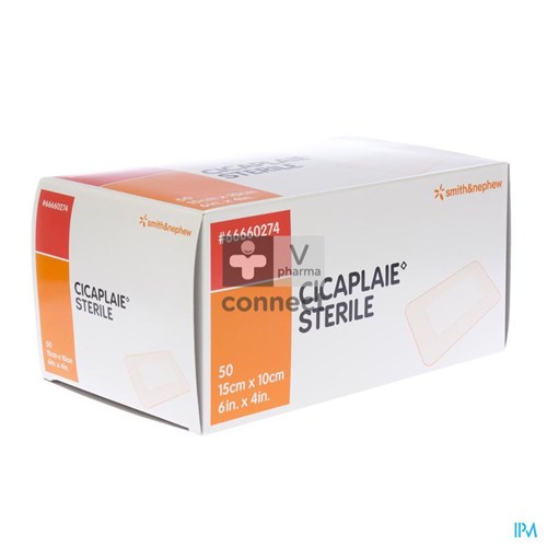 Cicaplaie Verb Steriel 15,0cmx10cm 50 66660274