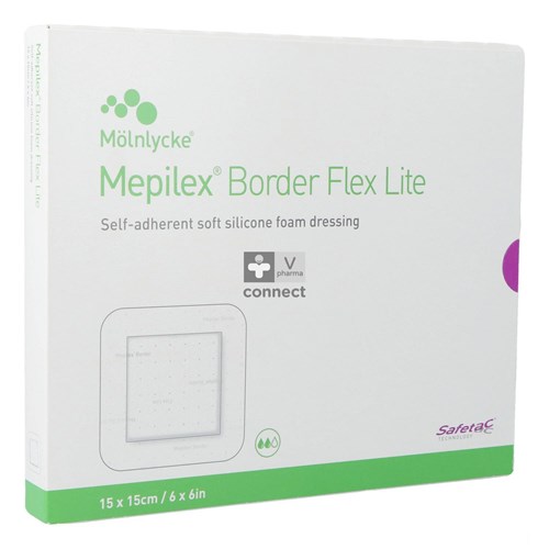 Mepilex Lite Dun Verb Sil Ster 15x15,00cm 5 284300