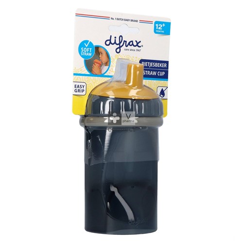 Difrax Gobelet Anti-Fuites Avec Paille 250 ml