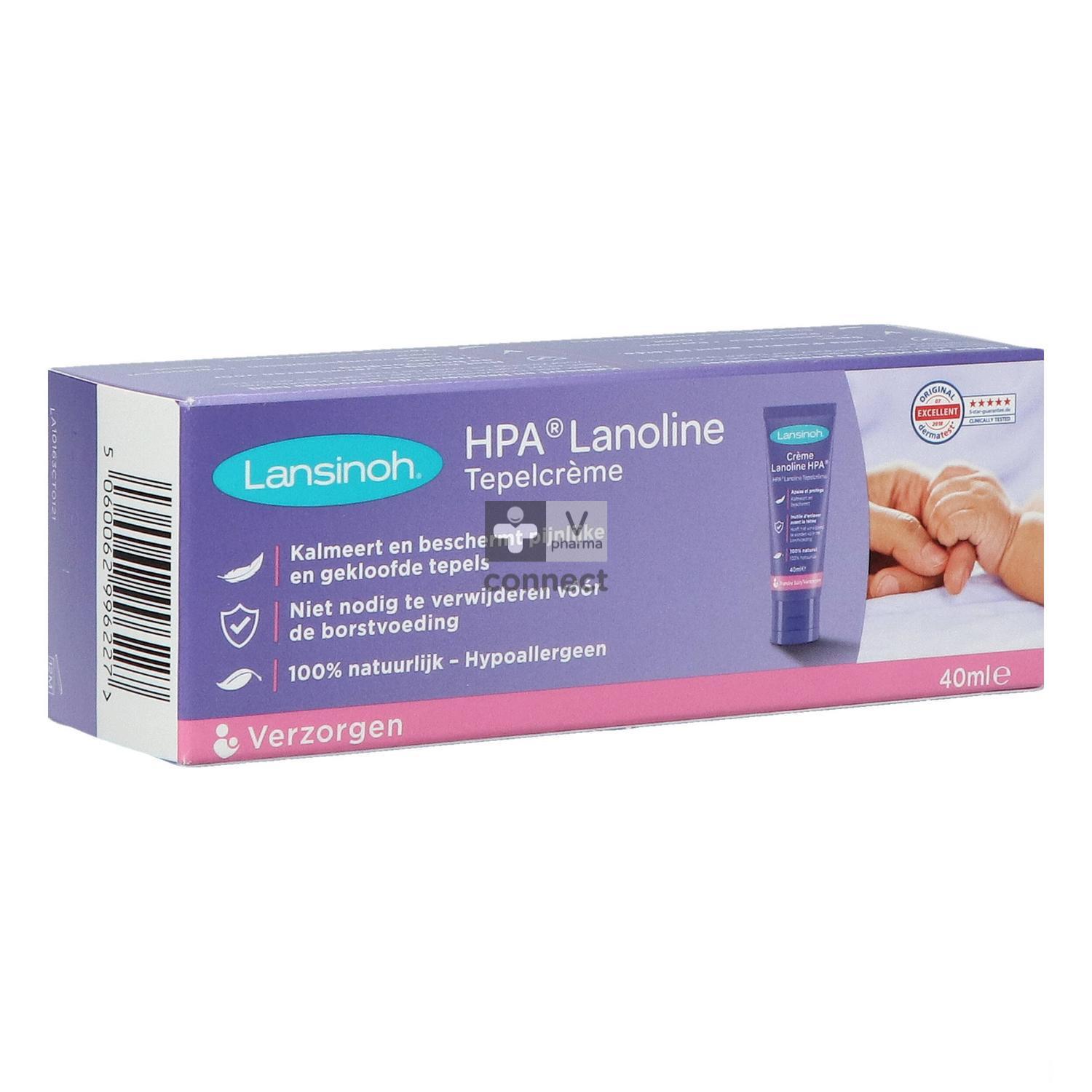 LANSINOH - Crème hpa lanolin crème protectrice allaitement, 40ml